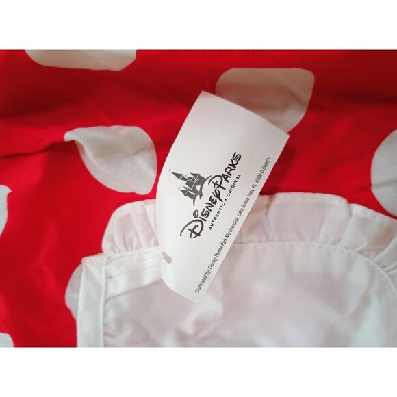Disney Parks Authentic Original Minnie Mouse Half Apron *Red/White Dot/Ruffle - Picture 2 of 6